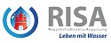 Logo des Projektes RISA-Schriftzug mit Regentropfen
